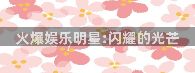赢咖登陆：火爆娱乐明星:闪耀的光芒